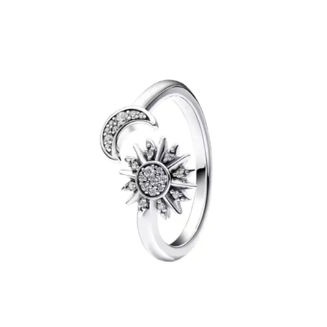 Sun Moon Flower Rings
